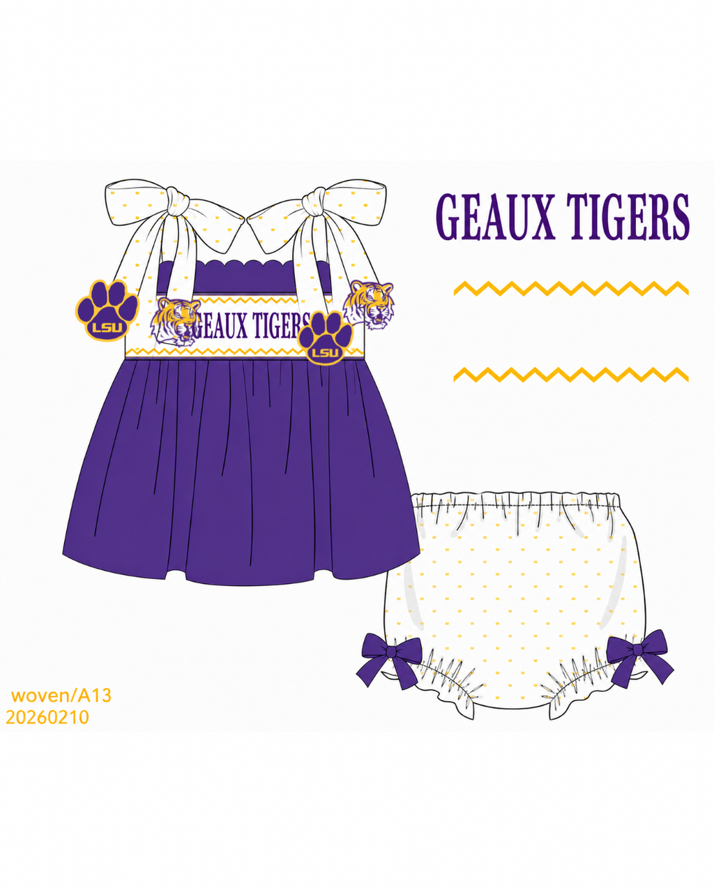 RTS Geux Tigers Bloomer Set