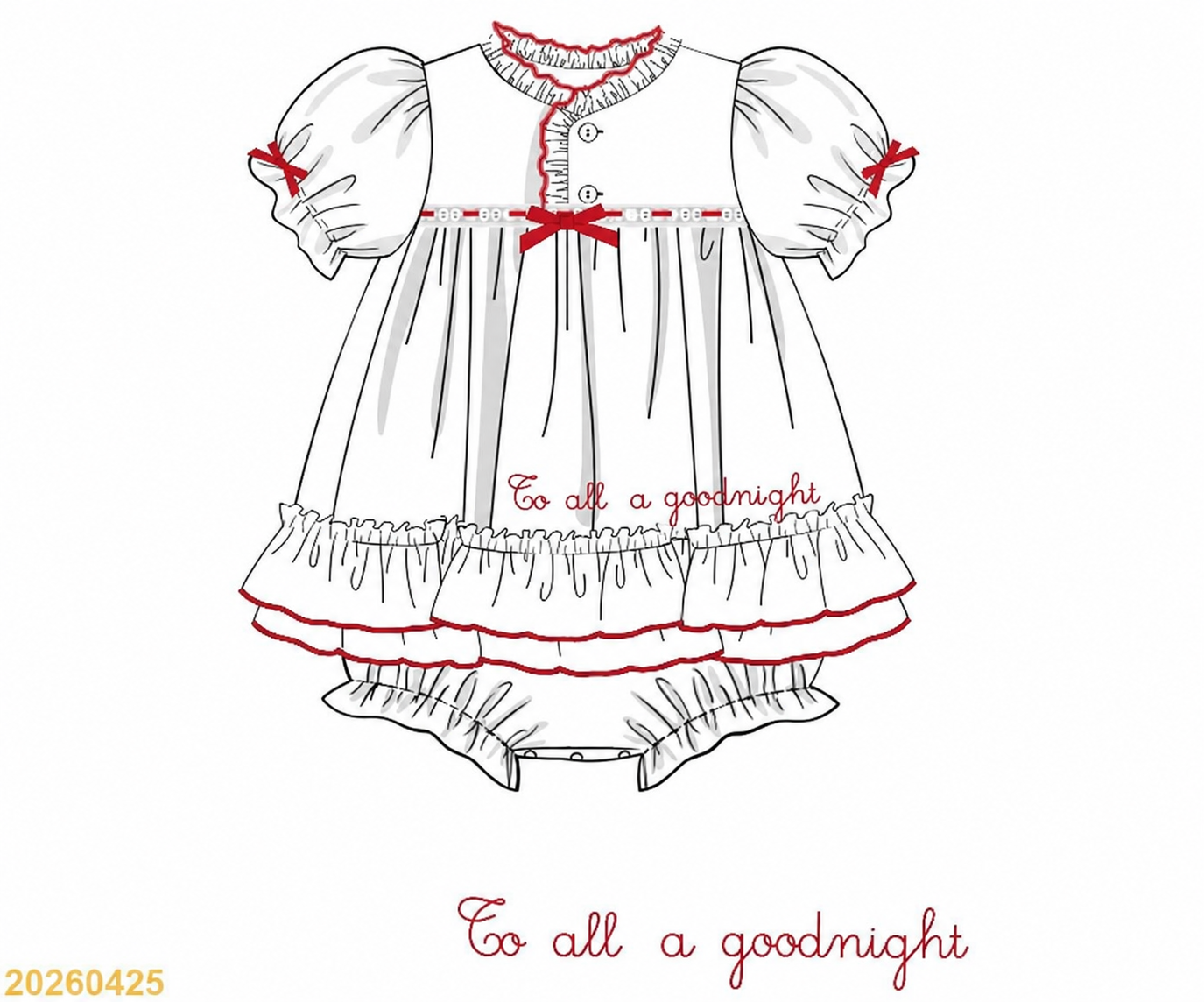 Pre-Order Christmas Sleep Skirted Bubble