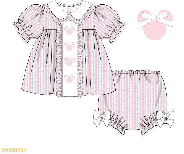 RTS Seersucker Mouse Bloomer Set
