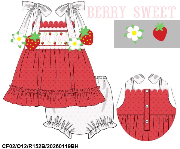 RTS Berry Sweet Diaper Set