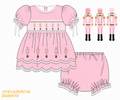 Pre-order Pink Chiffon Nutcracker Diaper Set