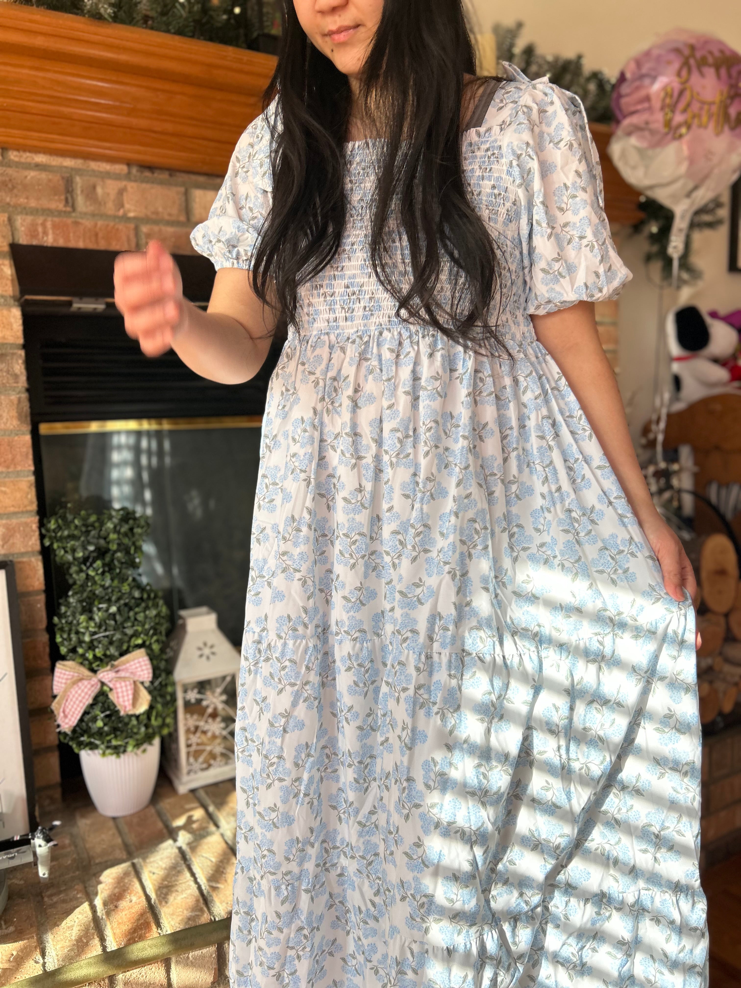 RTS Mom Dress Hydrangea Match