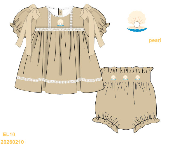 RTS Pearl Linen Heirloom Bloomer Set
