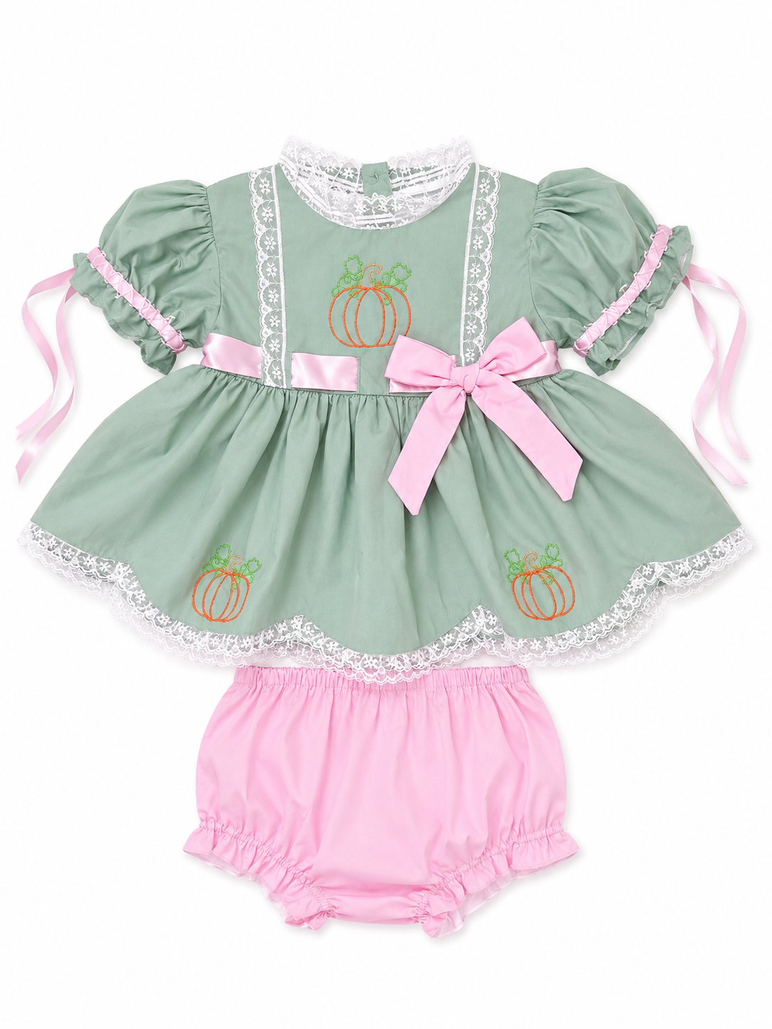 RTS Pumpkin Heirloom Diaper Set