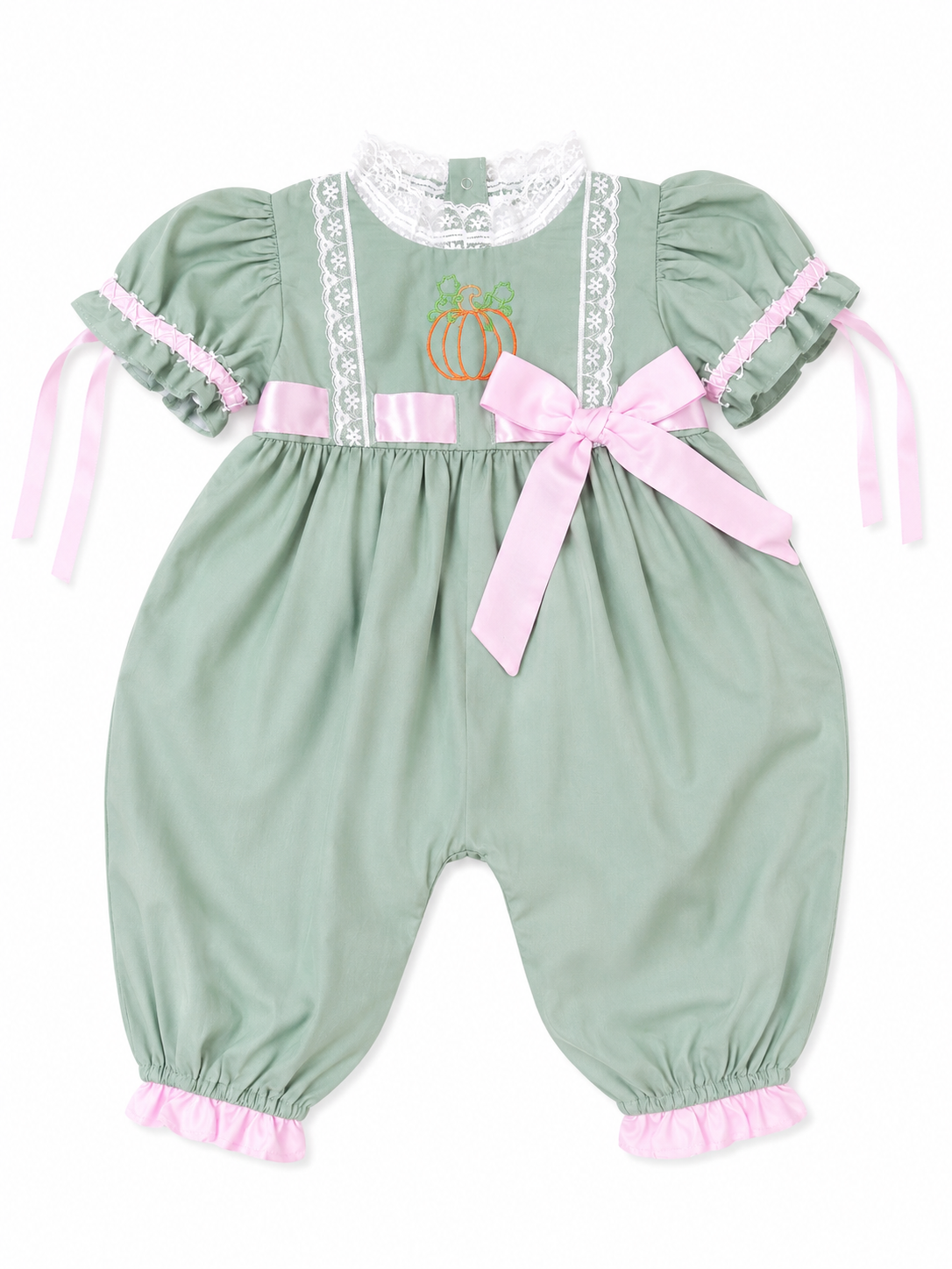 RTS Pumpkin Heirloom Romper