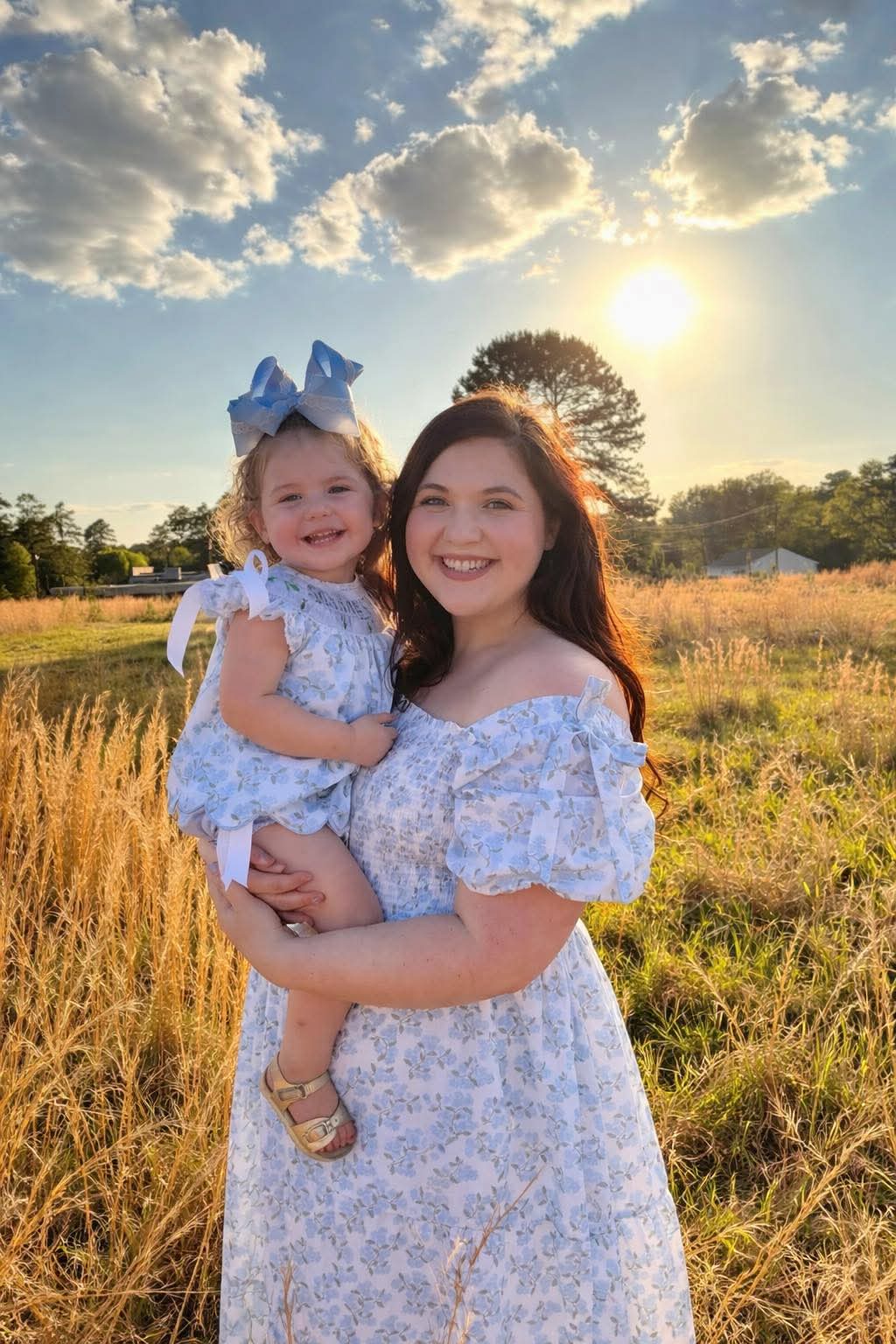 RTS Mom Dress Hydrangea Match