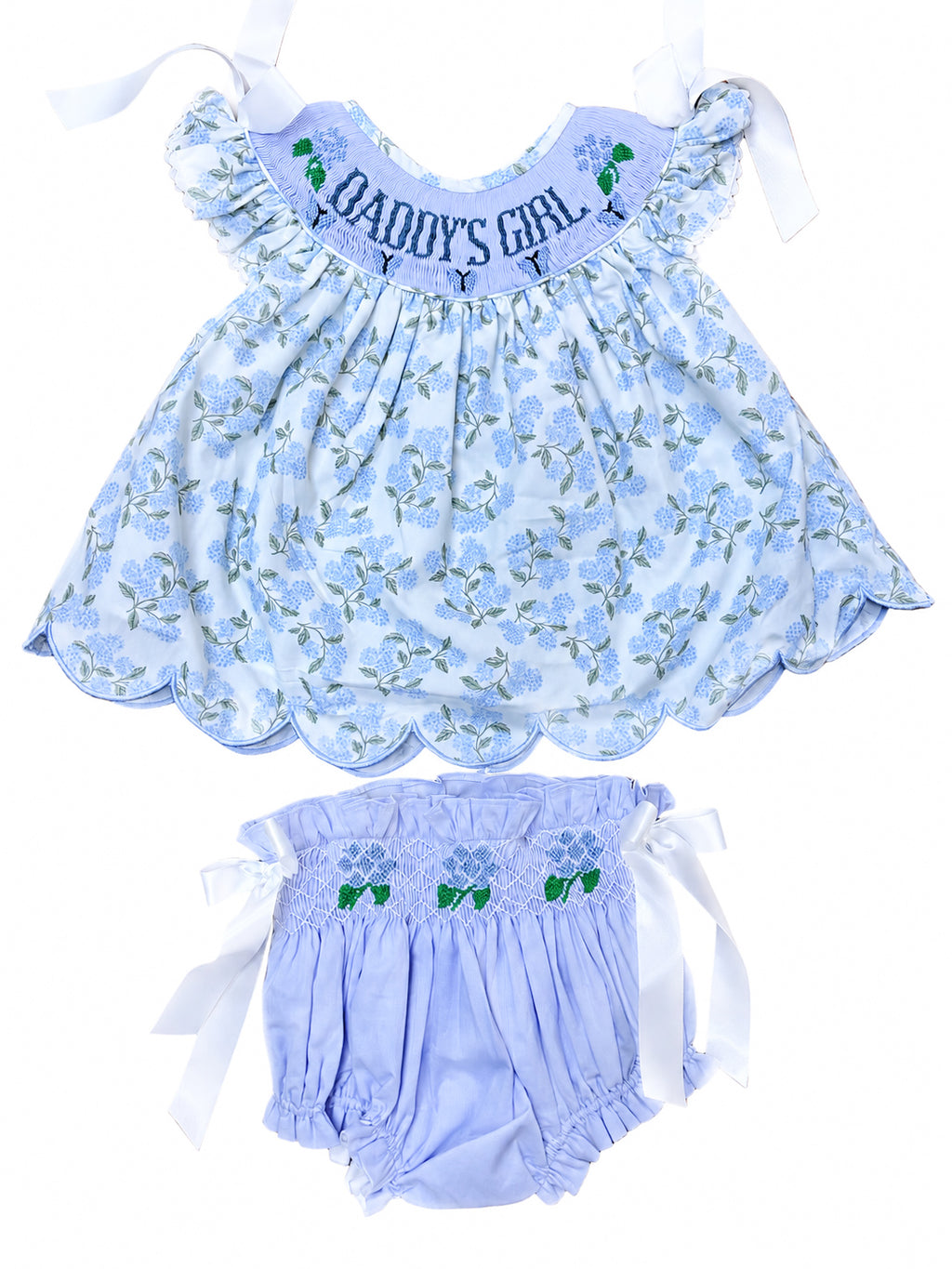 RTS Daddy’s Girl Hydrangeas Diaper Set