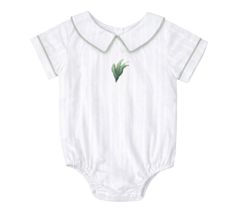 RTS Linen Lilly Leaves Boy Bubble